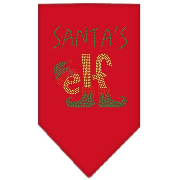 Mirage Pet Products Santas Elf Rhinestone BandanaRed Small 67-100 SMRD